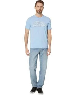 Regular Fit Cotton Jersey Armani Exchange Logo Lines Tee | Shirts & Tops -Armani Exchange Sales Shop 61AXD1cSPL. AC SR736920