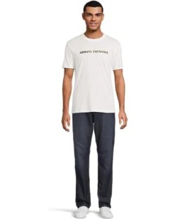 Aix Armani ExchangeS Logo Flocking T-Shirt | Shirts & Tops -Armani Exchange Sales Shop 61C oKLNGJL. AC SR736920