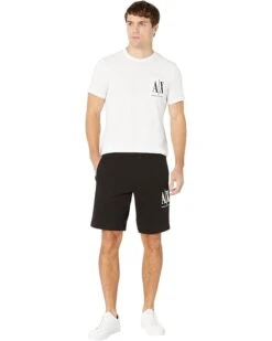 Armani Exchange Icon Cotton Shorts w/ Embroidered Logo -Armani Exchange Sales Shop 61HDzl7D0dL. AC SR736920