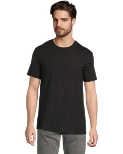 Armani Exchange Crew Neck Tee with Small Logo Patch | Shirts & Tops