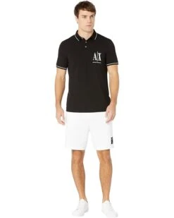 Armani Exchange Pique Polo with Embroidered AX Logo | Shirts & Tops -Armani Exchange Sales Shop 61wNaTp 3zL. AC SR736920