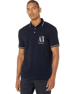 Armani Exchange Pique Polo with Embroidered AX Logo | Shirts & Tops -Armani Exchange Sales Shop 719HhQ0670L. AC SR736920