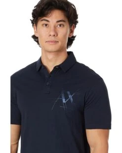 Armani Exchange Metallic AX Logo Polo | Shirts & Tops 9 Armani Exchange Metallic AX Logo Polo | Shirts & Tops -Armani Exchange Sales Shop 71BevS1GTiL. AC SR736920