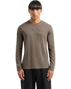 Armani Exchange A|X Corporate Logo Slim Fit Long Sleeve Tee | Shirts & Tops