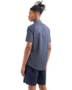 Armani Exchange Slim Fit Short Sleeve AX Text Print Button-Down Shirt | Shirts & Tops -Armani Exchange Sales Shop 71c92kWqLyL. AC SR736920