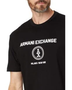 Armani Exchange Stacked Ax Logo With Circle Regular Fit Tee | Shirts & Tops -Armani Exchange Sales Shop 71hRU dGKCL. AC SR736920