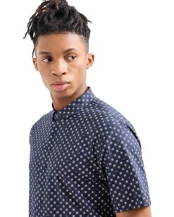 Armani Exchange Slim Fit Short Sleeve AX Text Print Button-Down Shirt | Shirts & Tops -Armani Exchange Sales Shop 81jWs1piZzL. AC SR736920