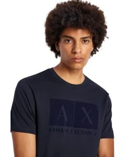 Armani Exchange Textured Silk Screen Box Logo Tee | Shirts & Tops -Armani Exchange Sales Shop 81uPhA8Ql5L. AC SR736920